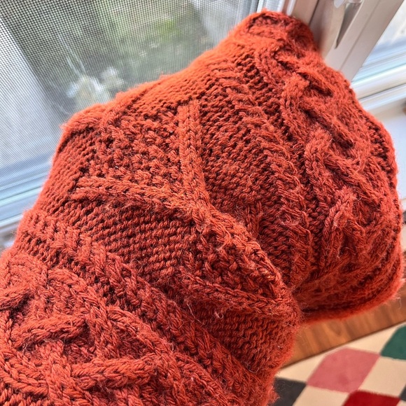 Kids vintage Cable Knit Sweater - Rust - Picture 4 of 4